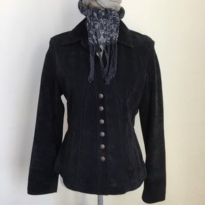 Women’s LAL Live a Little Black Suede Coat